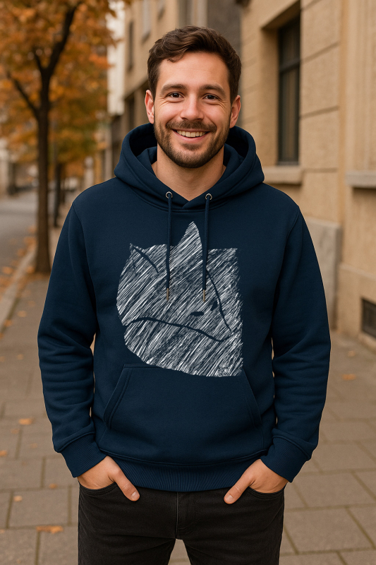 Fuchs 2.0 Bio Hoodie – Nachhaltiger Unisex Hoodie aus 100 % Bio-Baumwolle in Navy Blue